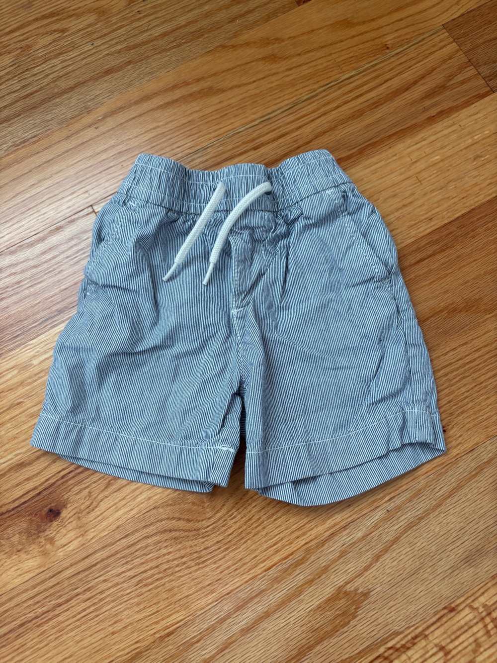 GAP Light Blue Pinstripe Drawstring Shorts